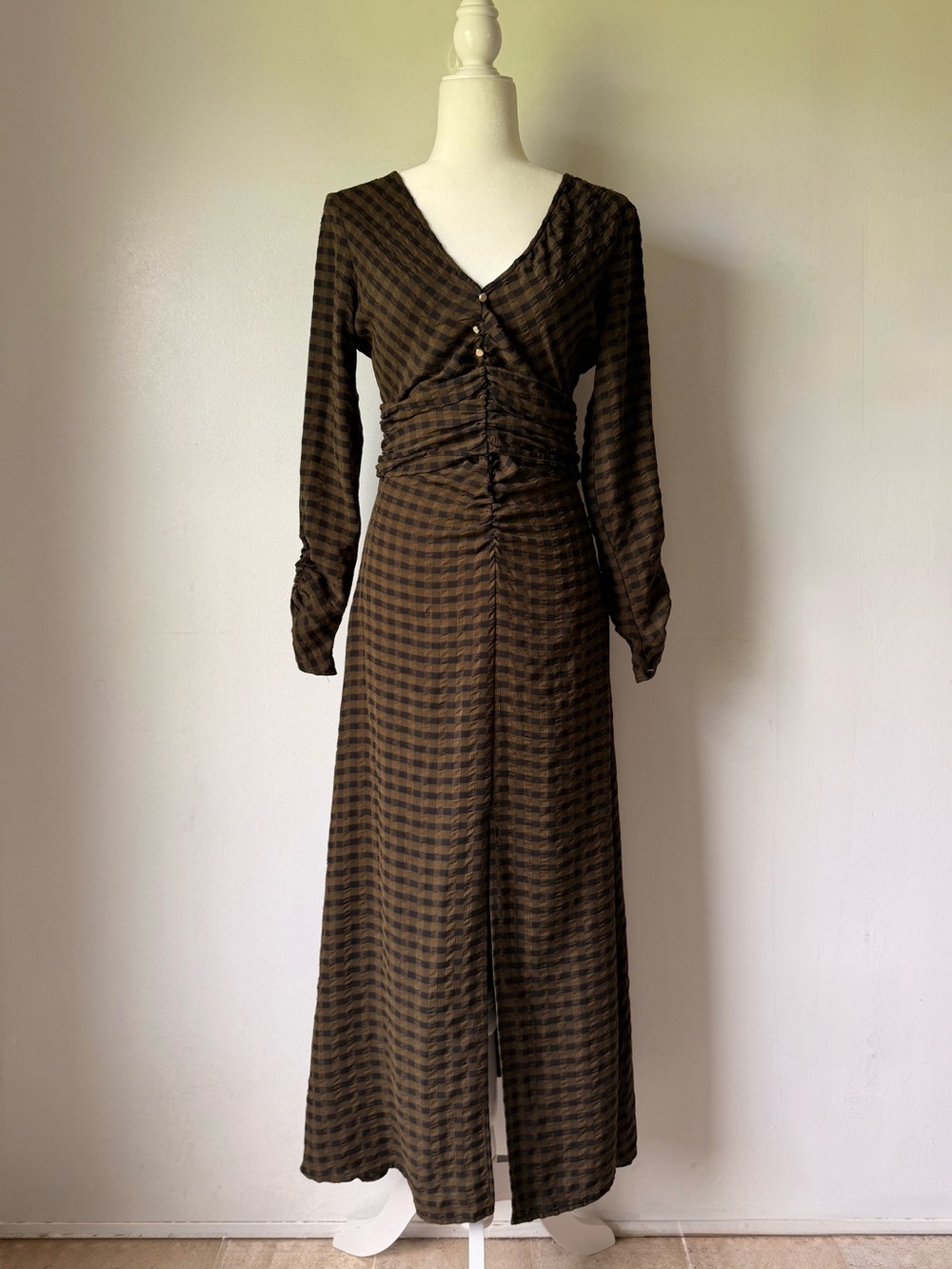 Zara checkered Midi dress - Picture 5 of 11